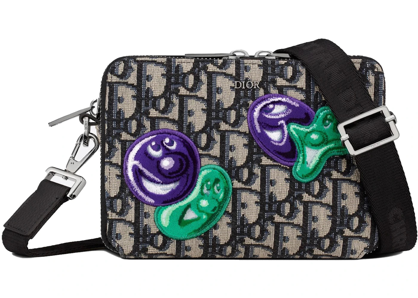 Dior x Kenny Scharf Pouch with Shoulder Strap Beige/Black