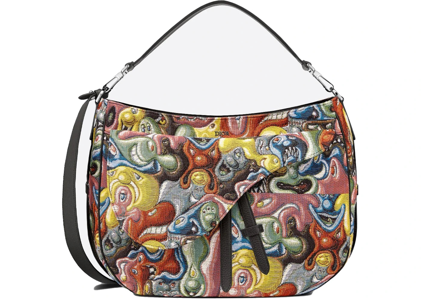 Dior x Kenny Scharf Saddle Soft Bag Multicolor