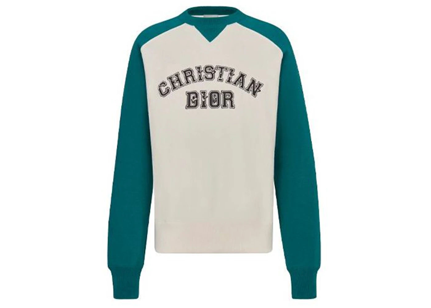 Dior x Kenny Scharf Varsity Crewneck Green/White