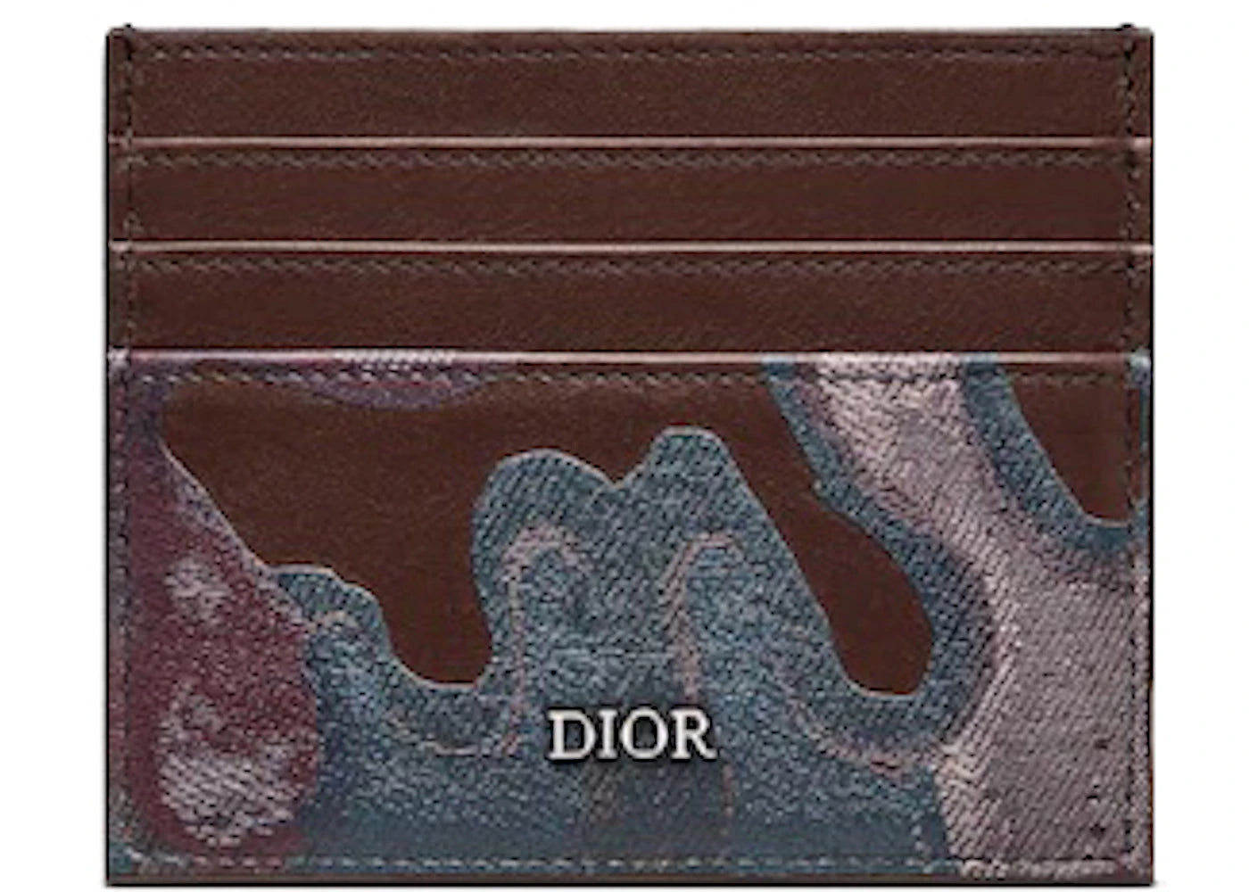 Dior x Peter Doig Card Holder Brown Camouflage