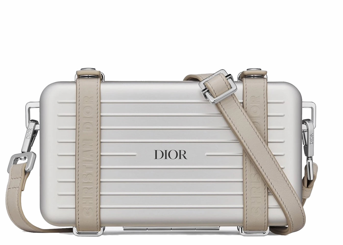 Dior x RIMOWA Personal Clutch On Strap Aluminium Silver