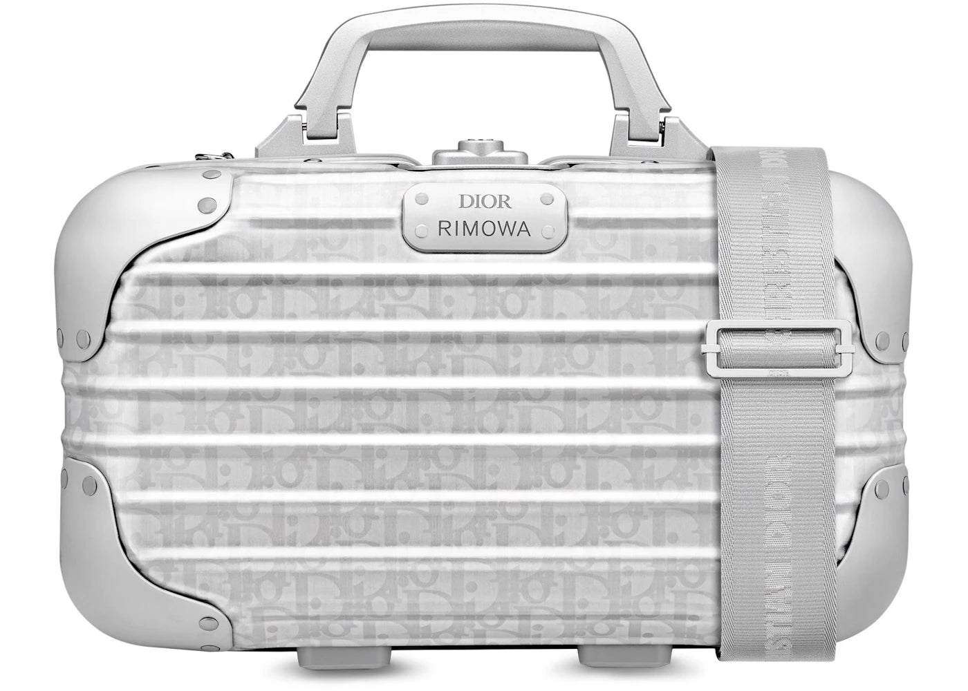 Dior x RIMOWA Carry-On Case Aluminium Dior Oblique Silver