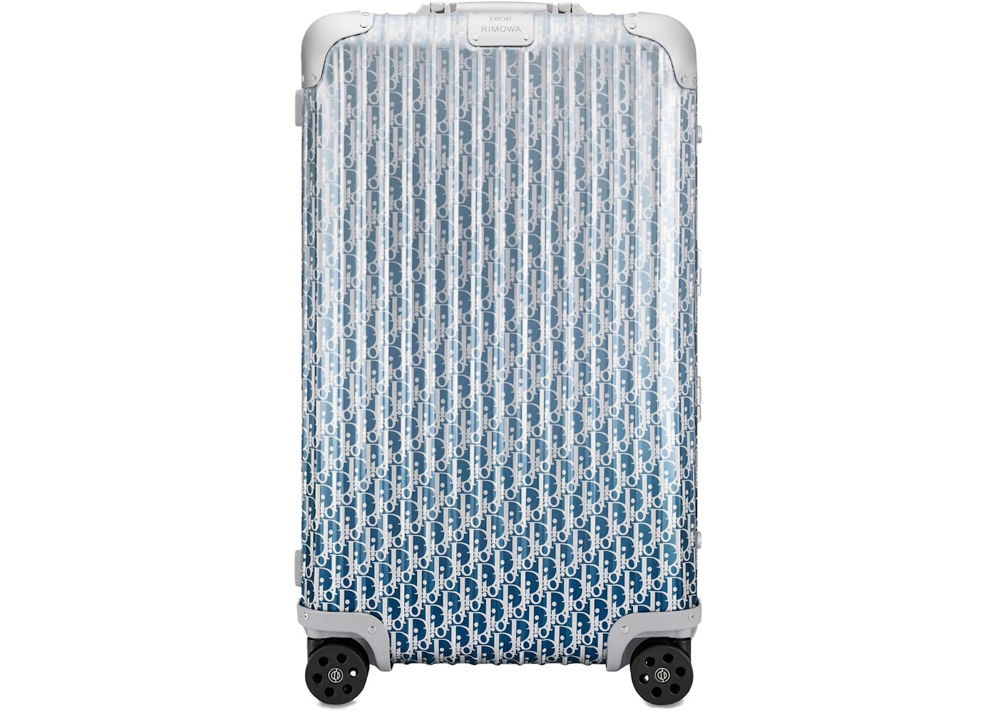 Dior x RIMOWA 4-Wheel Large Suitcase Aluminium Dior Oblique Blue Gradient