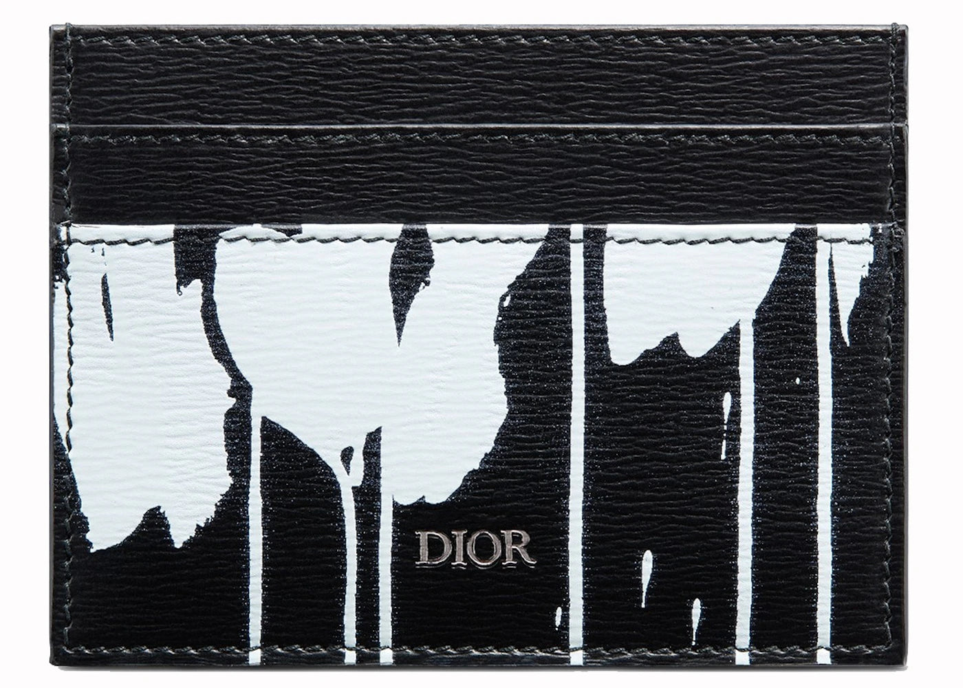 Dior x Raymond Pettibon Card Holder Calfskin Black/White