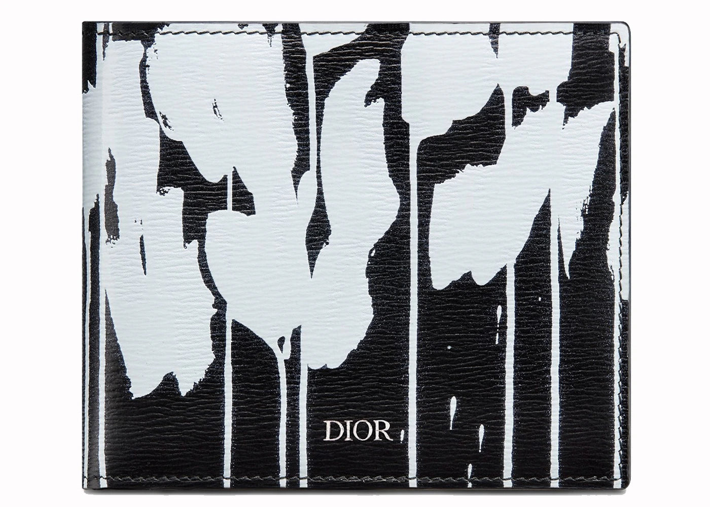 Dior x Raymond Pettibon Wallet Calfskin Black/White