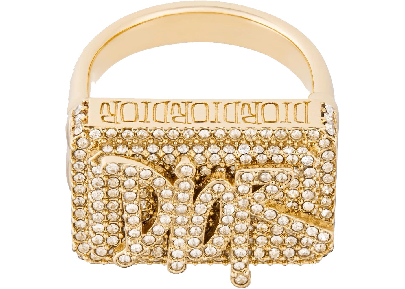 Dior And Shawn Ring Gold-Tone Brass with Crystals