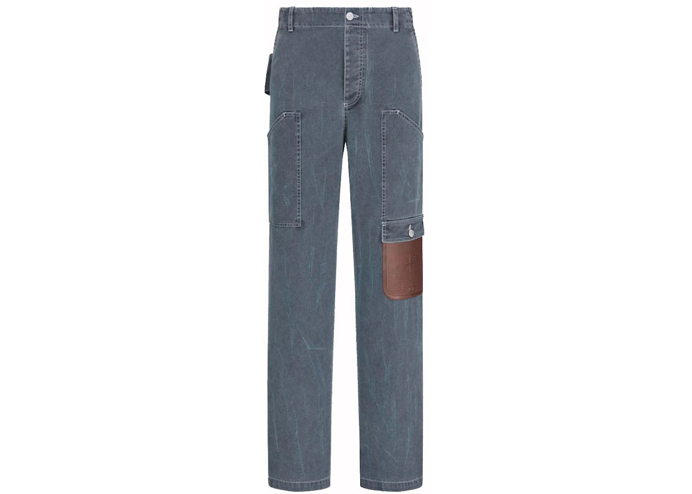 Dior x Stone Island Cotton Canvas Cargo Jeans Gray