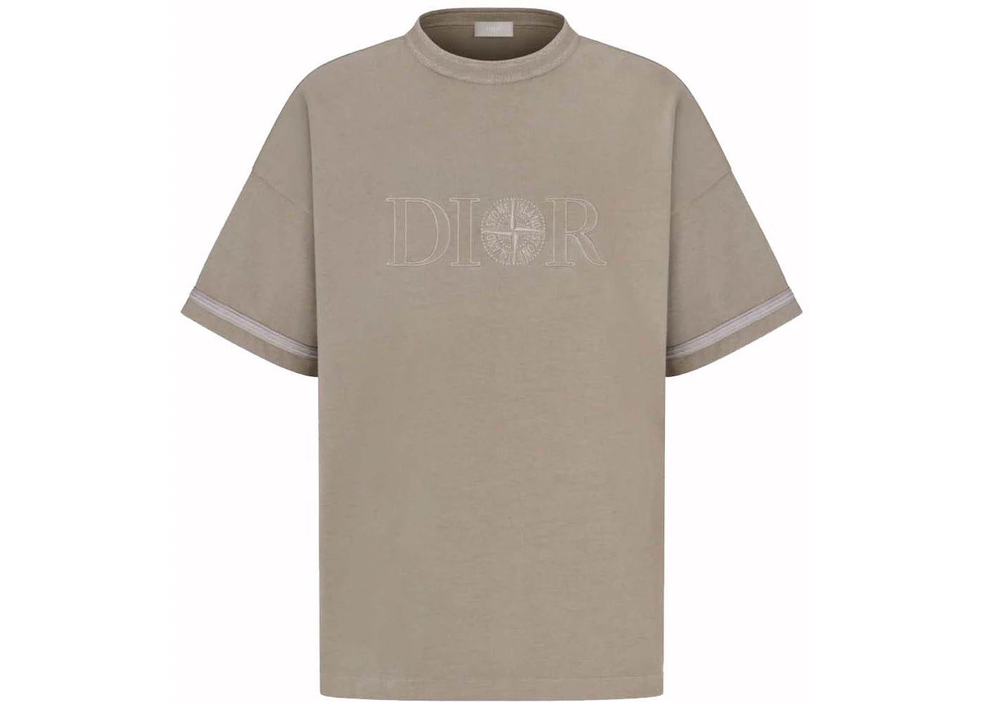 Dior x Stone Island Oversized Fit T-Shirt Brown