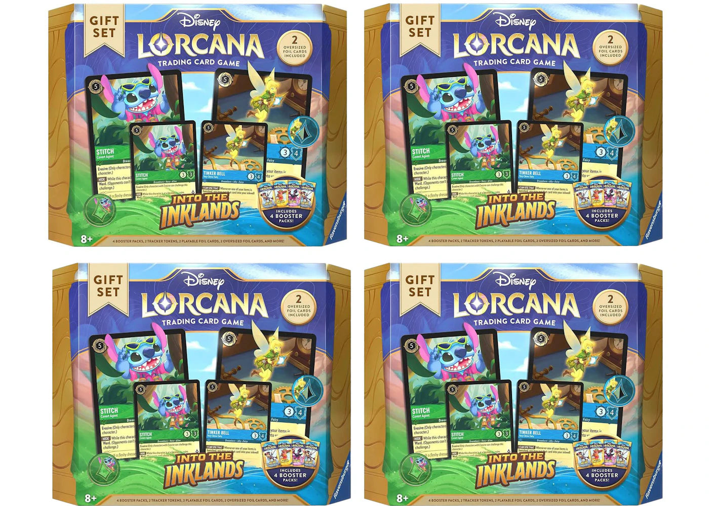 Disney Lorcana TCG Into the Inklands Gift Set 4x Lot