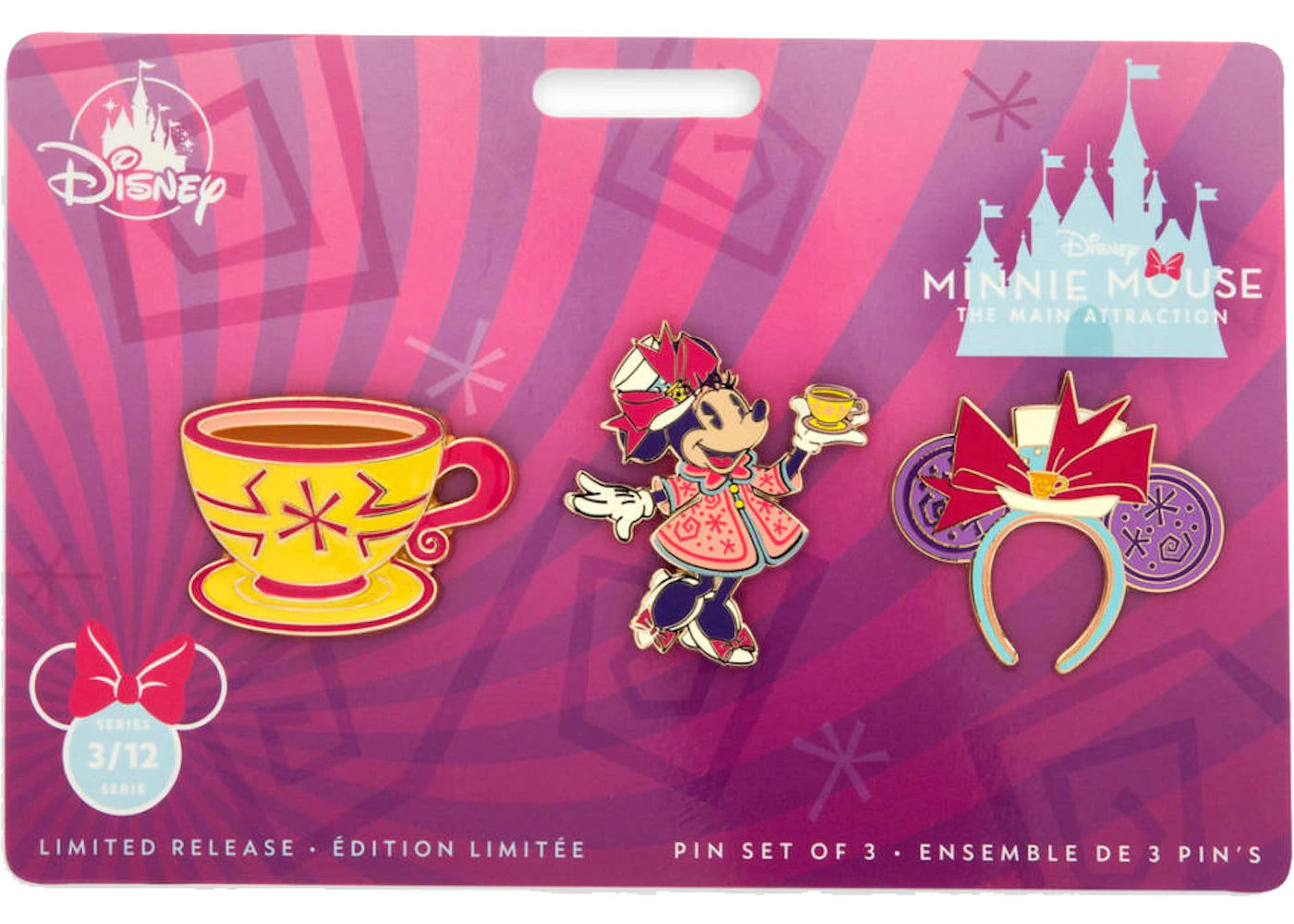 Disney Minnie Mouse Main Attraction March Mad Tea Party Pin Set