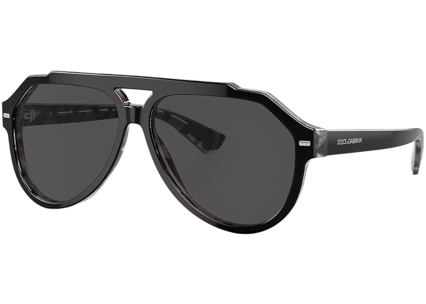 Dolce & Gabbana Aviator Sunglasses Black on Grey Havana (DG_4452_340387_60mm)