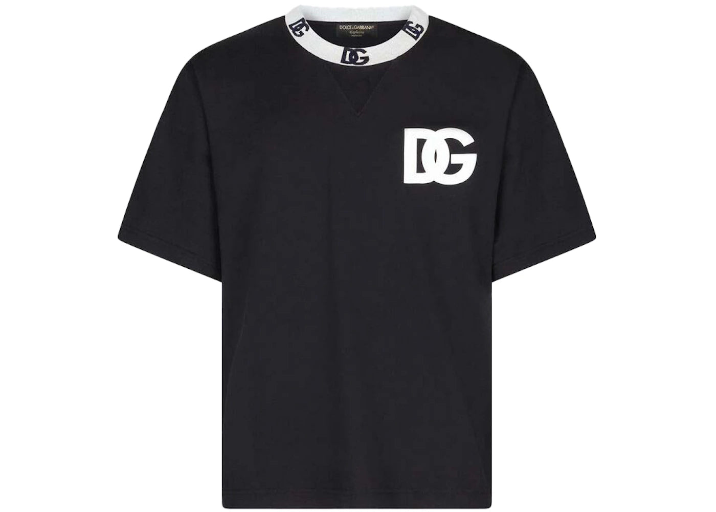 Dolce & Gabbana Cotton DG Patch T-shirt Blue
