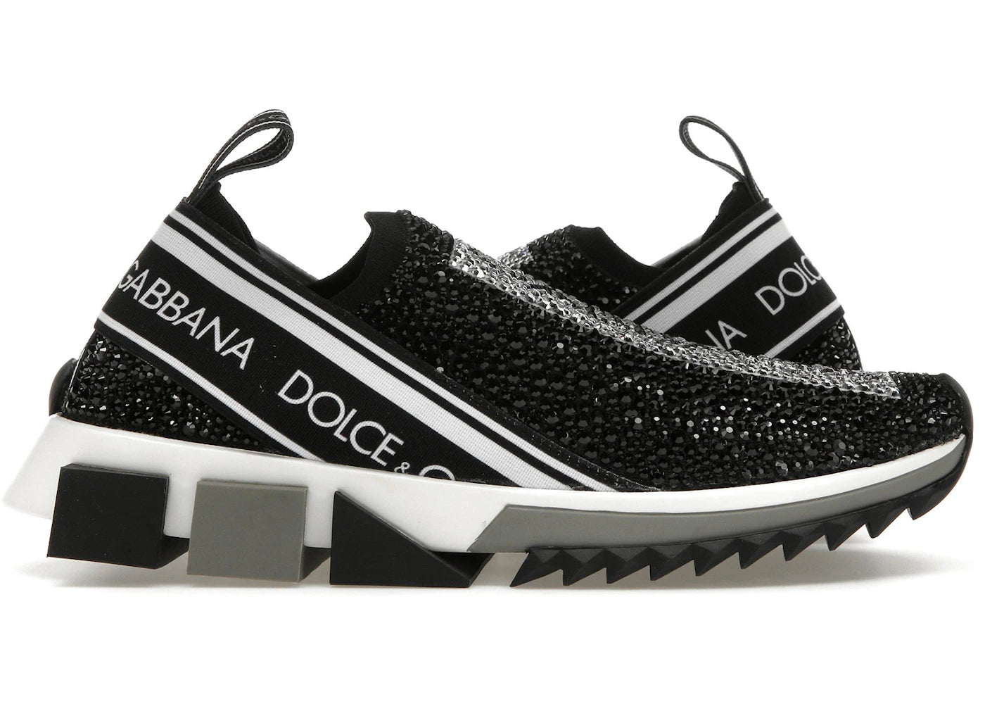 Dolce & Gabbana Sorrento Slip On Black Crystal (Women's)