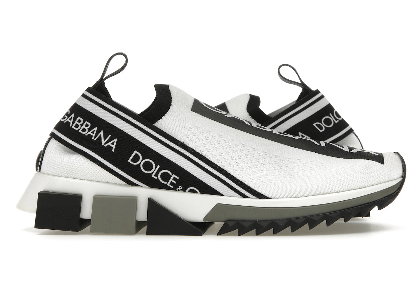 Dolce & Gabbana Sorrento Slip On White Black (Women's)