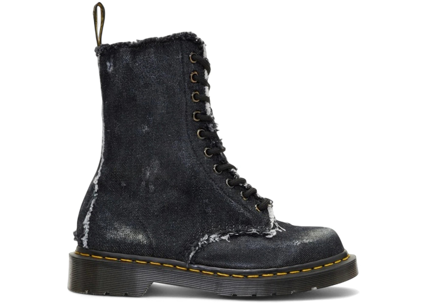Dr. Martens 1490 Boots OFF-WHITE Denim Washed Black (Women's)