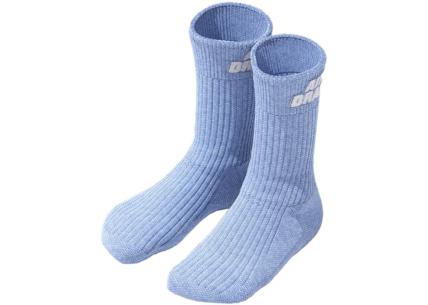 Drake x The Elder Statesmen Air Drake Patch Socks Pale Blue – Side Kicks