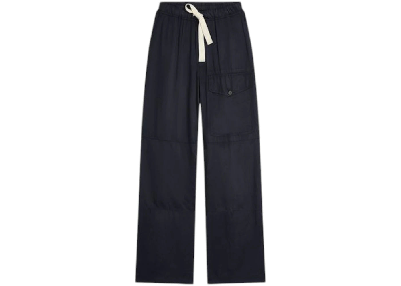 Dries Van Noten Viscose Drawstring Pants Navy
