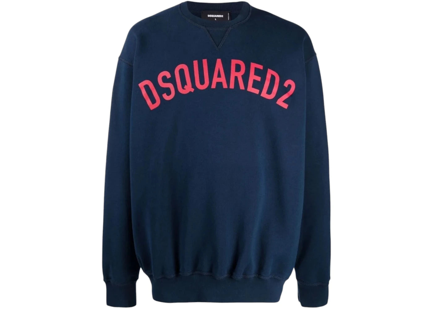 Dsquared2 Curved Logo Navy Sweatshirt Blue