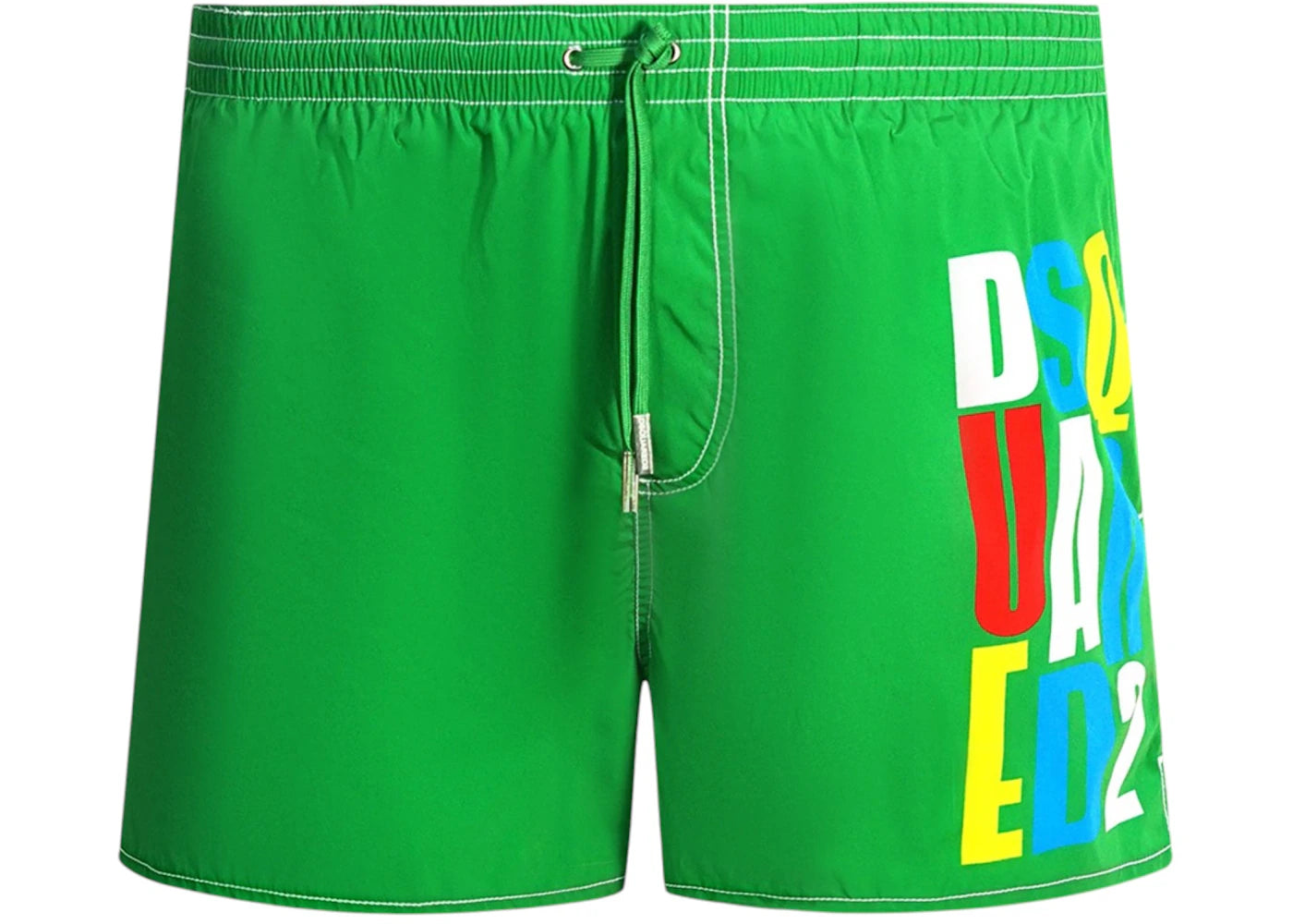 Dsquared2 Multi-Colour Block Logo Swim Shorts Green