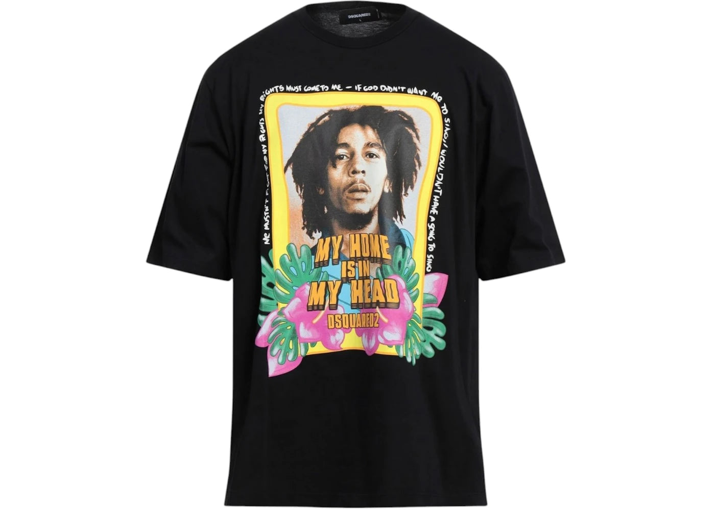 Dsquared2 Skater Fit Home Is In My Head Logo T-Shirt Black