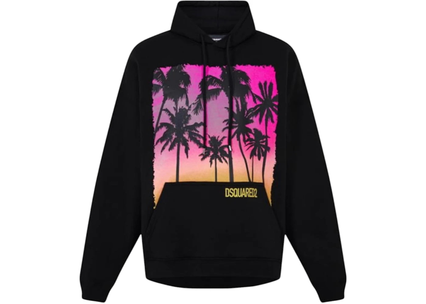 Dsquared2 Sunrise Design Herca Fit Hoodie Black