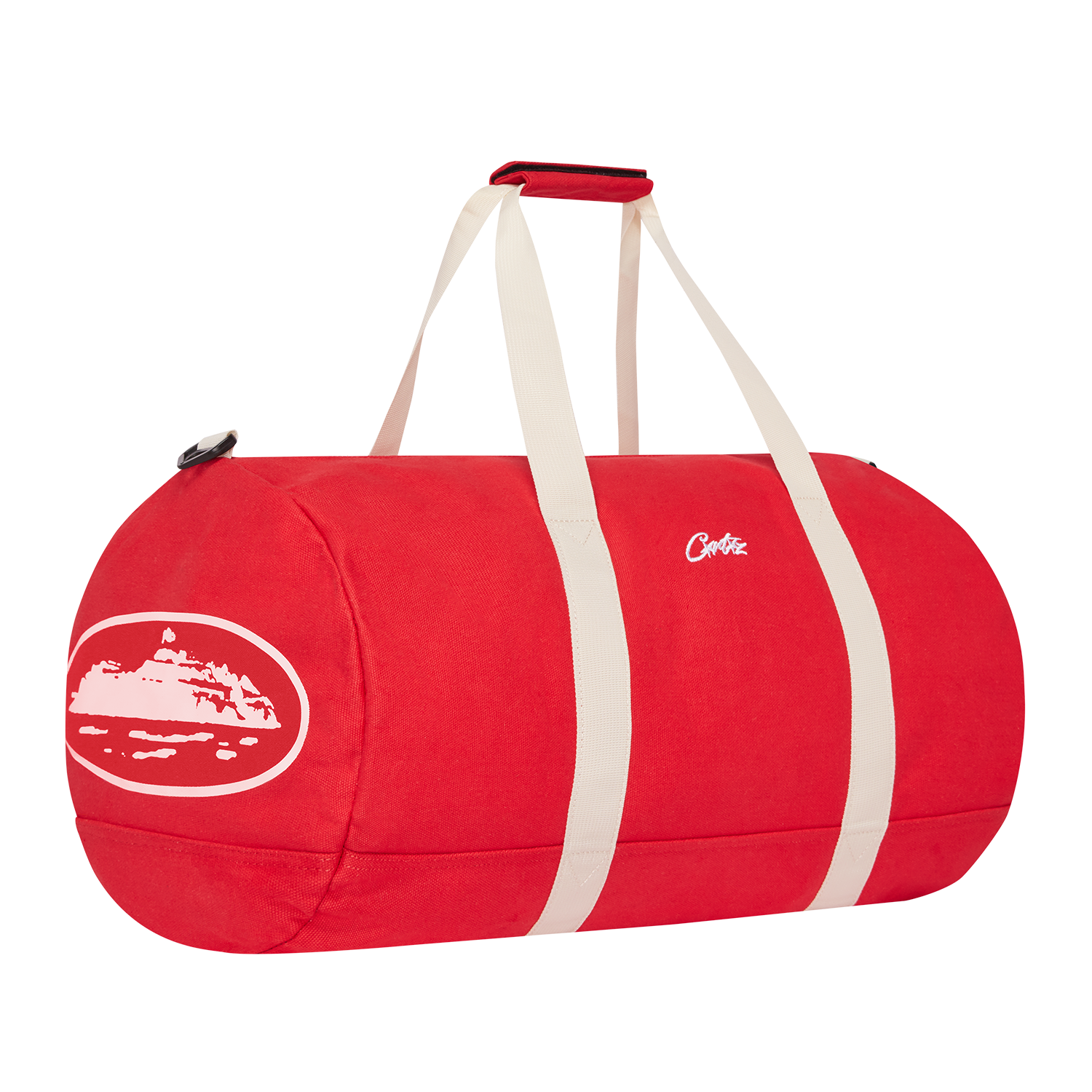 Shop Corteiz HMP Duffle Bag - Red Corteiz Alcatraz HMP Duffle Bag 
