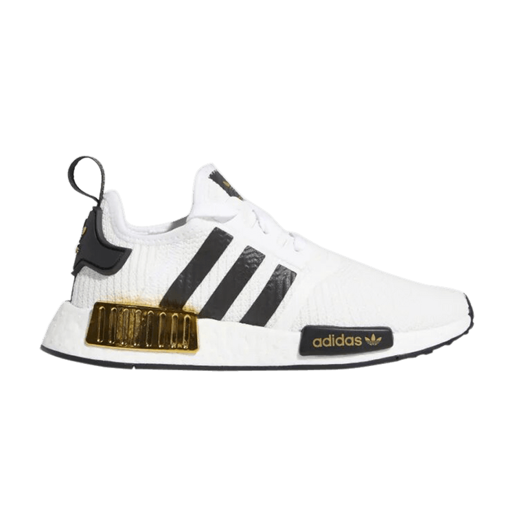 adidas NMD R1 White Black Gold Metallic (Youth)