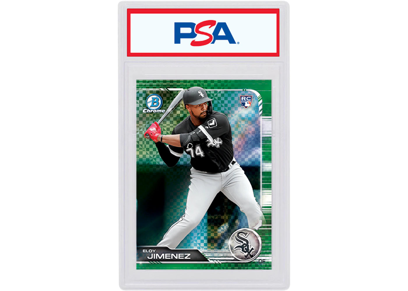 Eloy Jimenez 2019 Bowman Chrome X Rookie Green X-Fractor /31 #81 (PSA or BGS Graded)