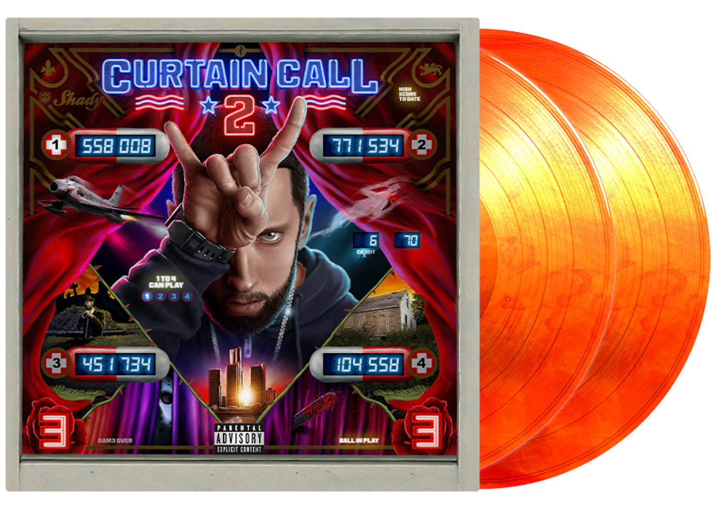 Eminem Curtain Call 2 2XLP Vinyl Orange