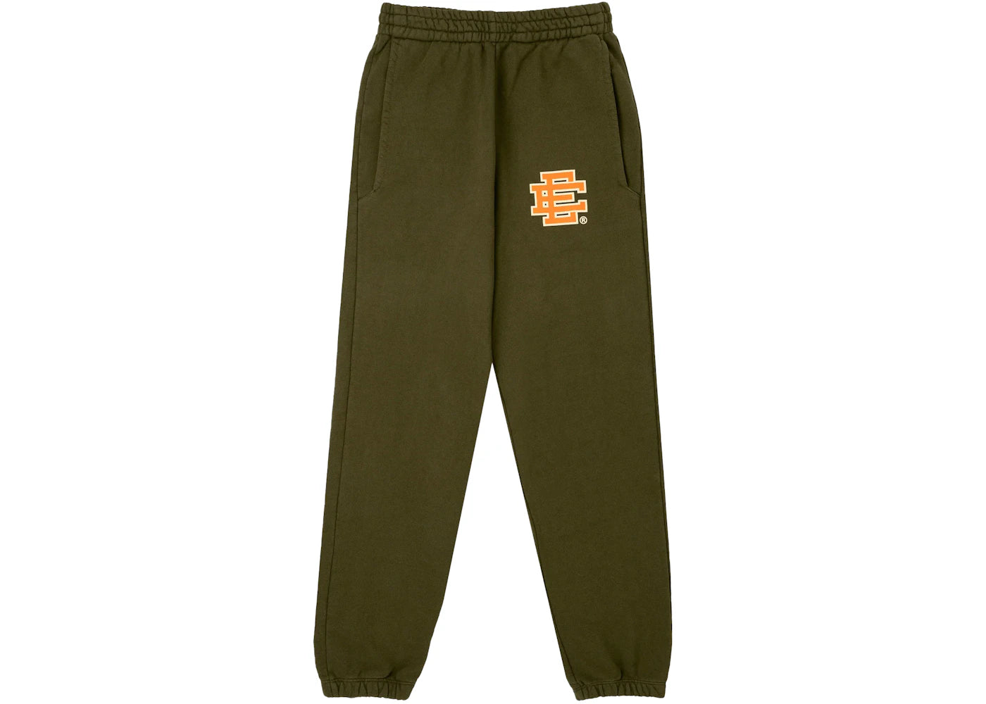 Eric Emanuel EE Basic Sweatpants Olive/Shocking Orange