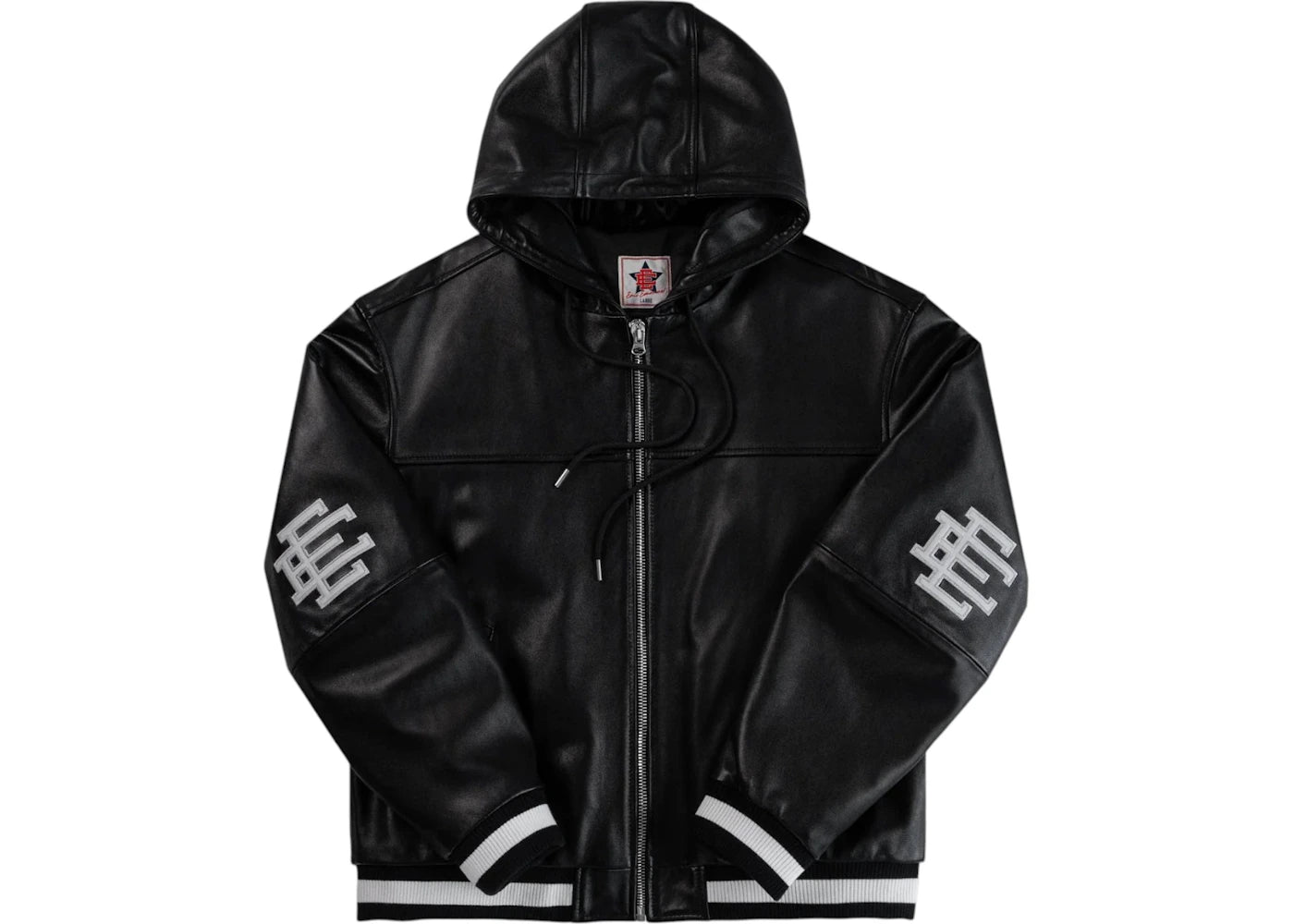 Eric Emanuel EE Leather Bomber Jacket Black