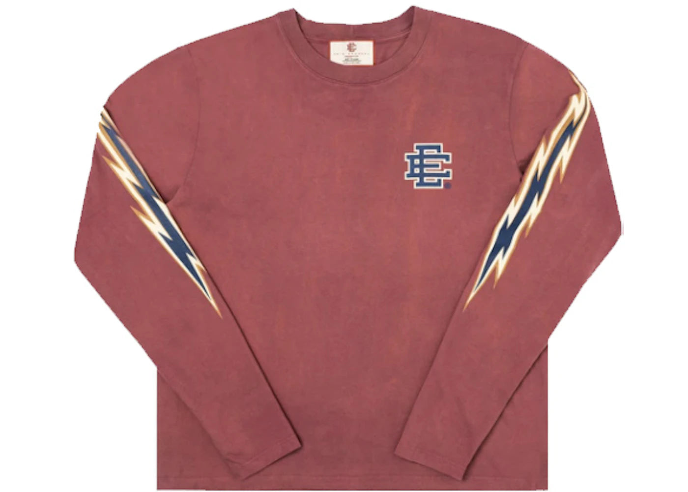 Eric Emanuel EE Long Sleeve T-shirt Washed Burgundy