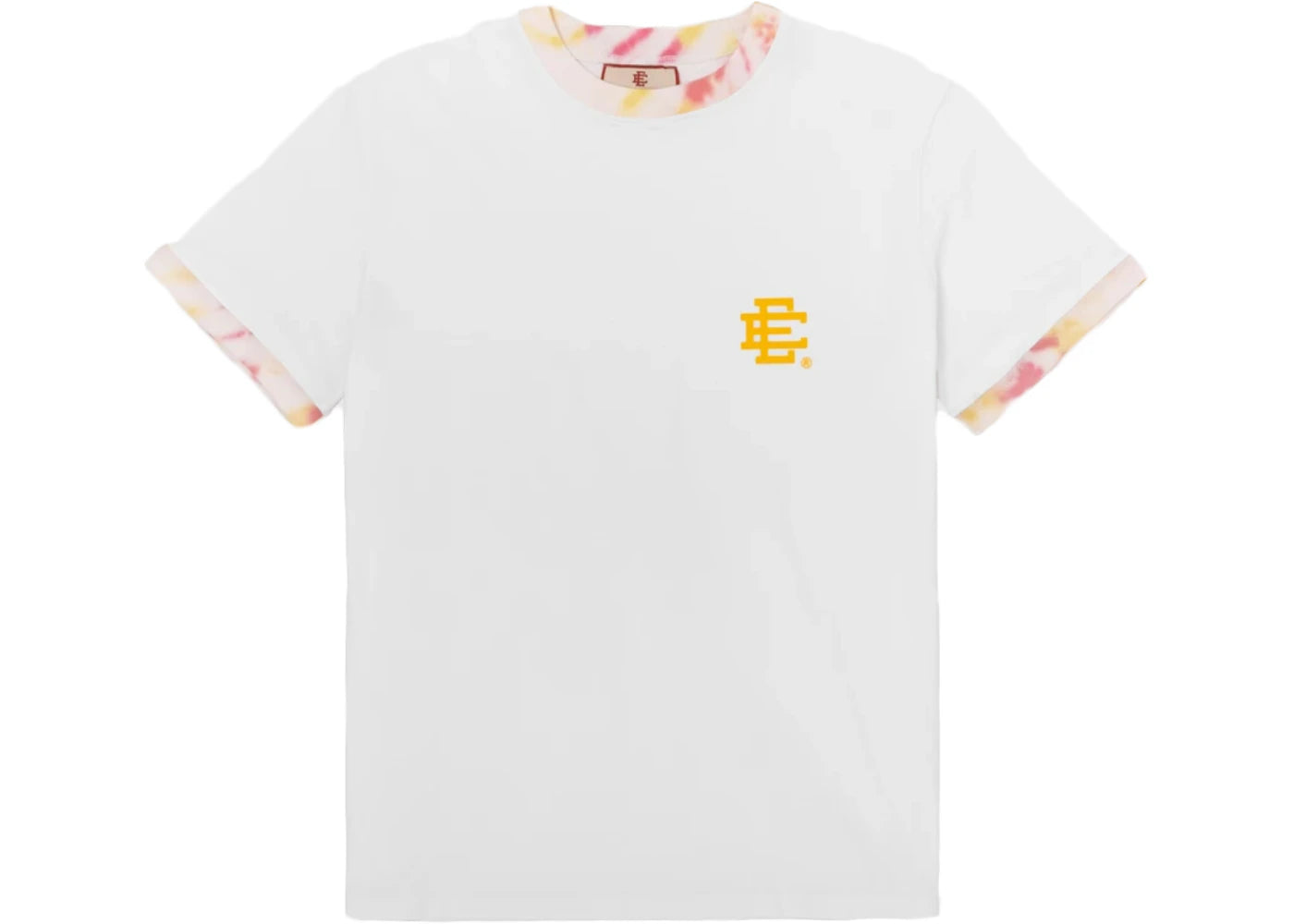 Eric Emanuel EE Ringer T-shirt White/Yellow Tie Dye