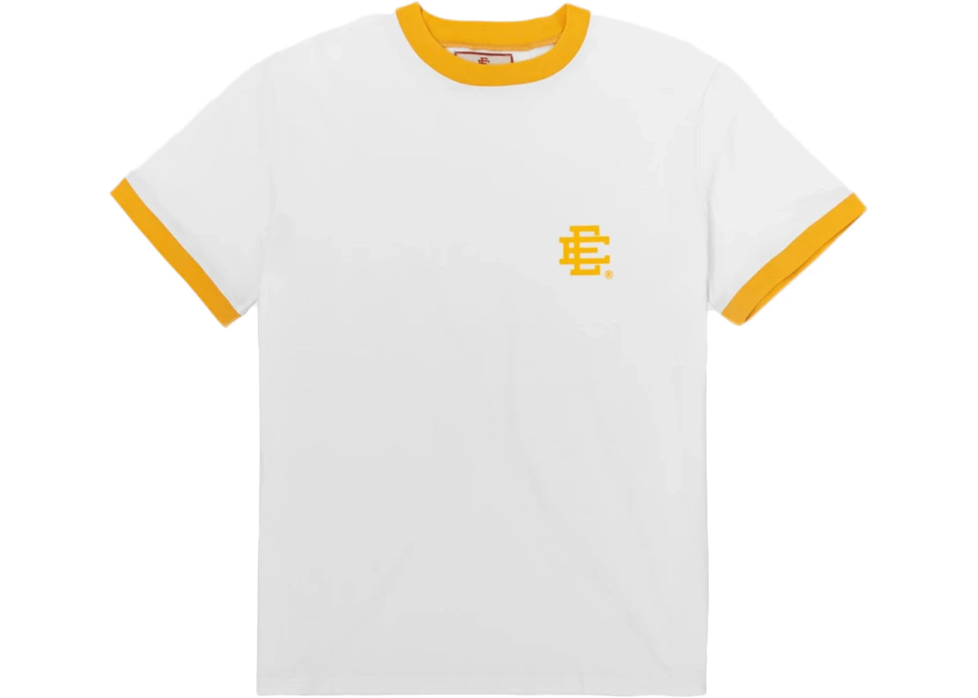 Eric Emanuel EE Ringer T-shirt White/Yellow