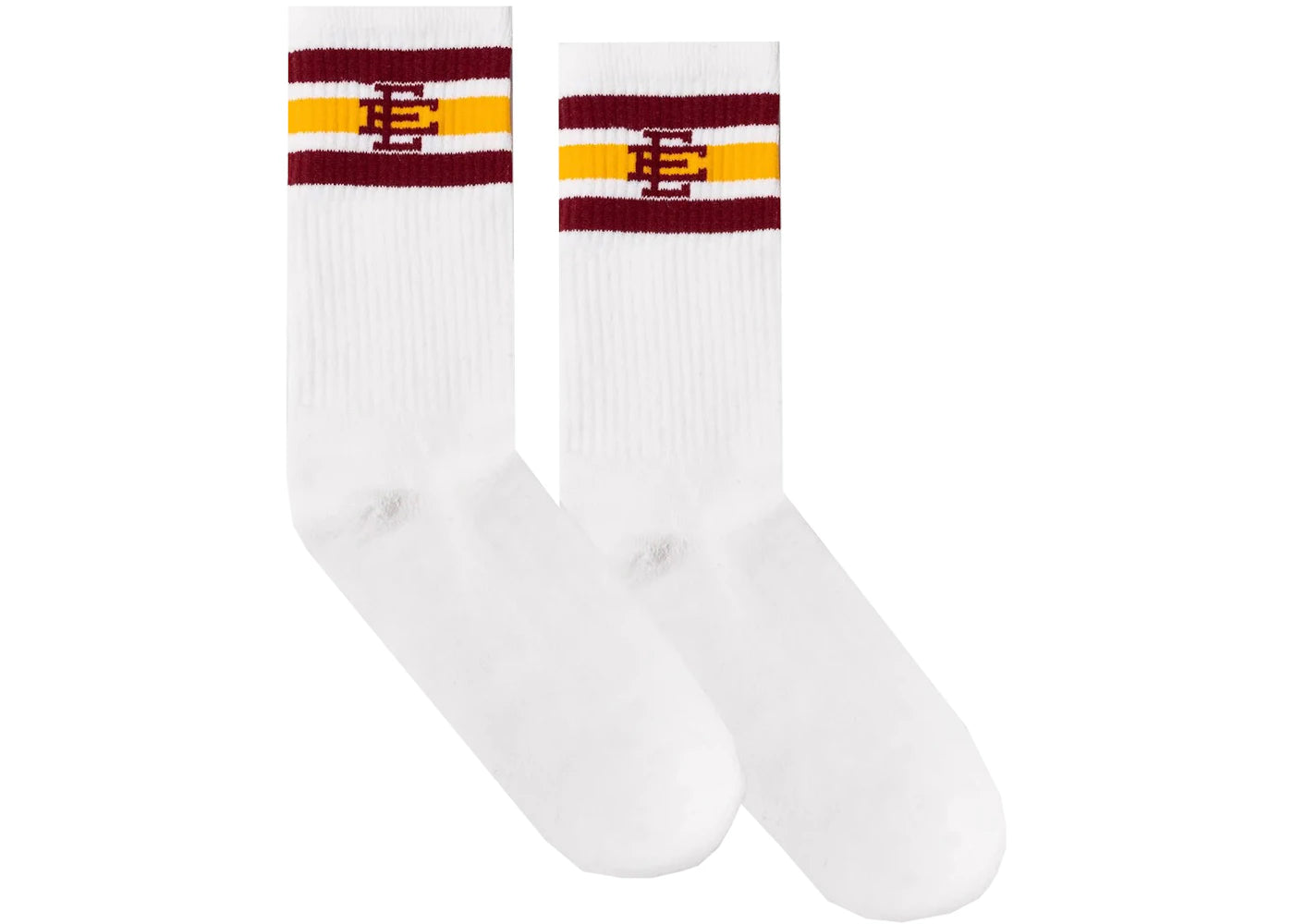 Eric Emanuel EE Socks White/Cardinal/Yellow