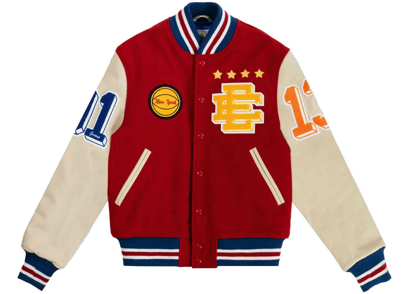 Eric Emanuel EE Varsity Jacket Red/Yellow