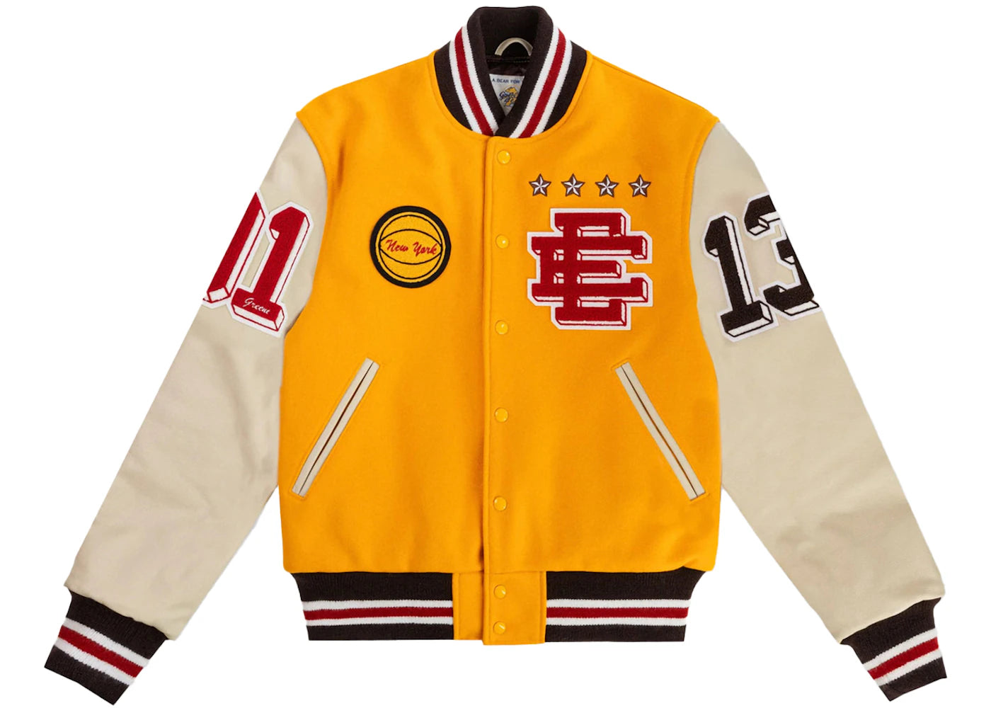 Eric Emanuel EE Varsity Jacket Yellow/Red