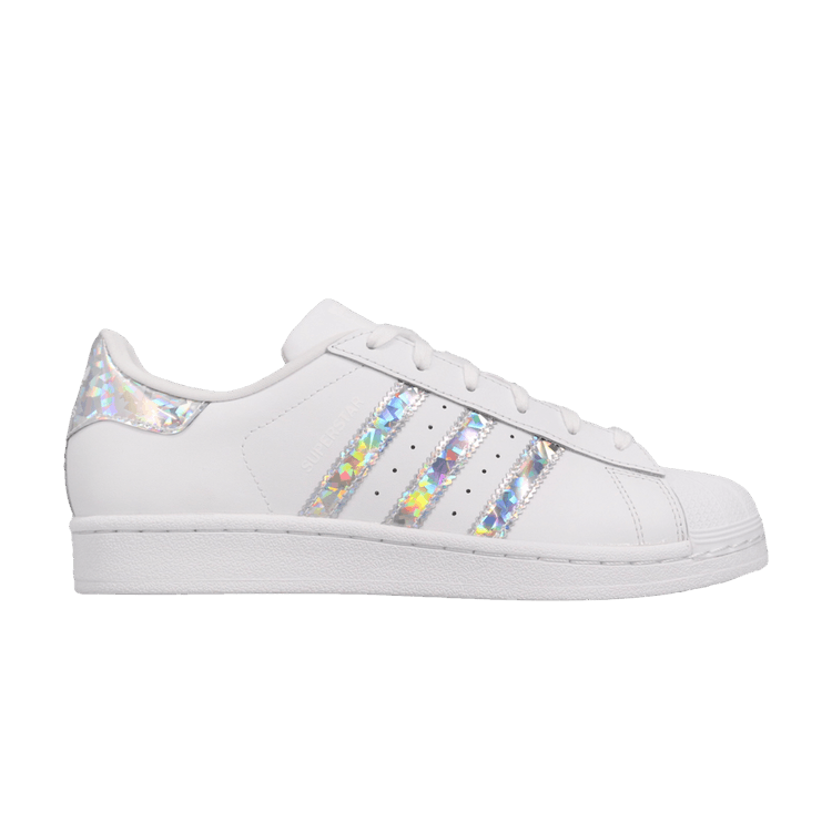 adidas Superstar White Holographic Stripes (Youth)