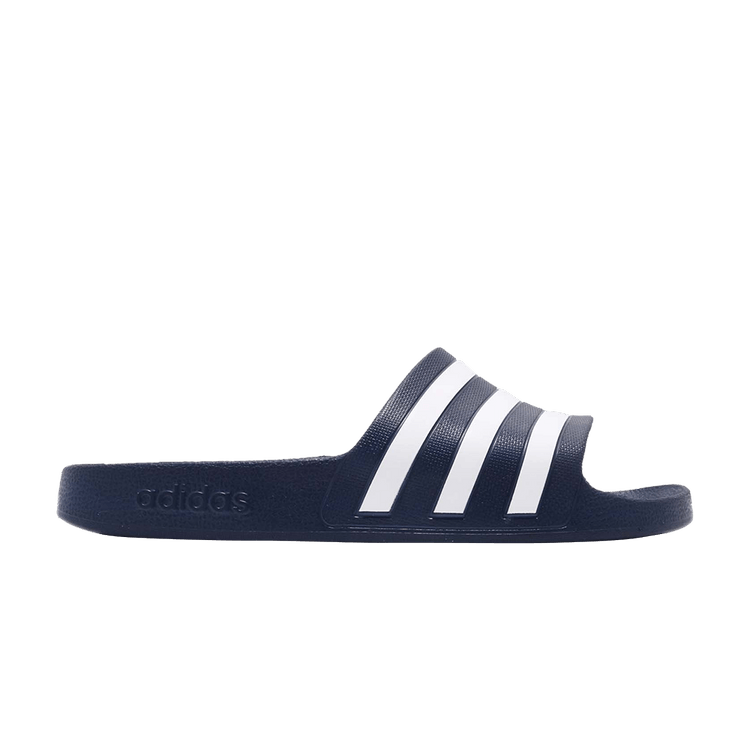 adidas Adilette Aqua Slides Dark Blue Cloud White