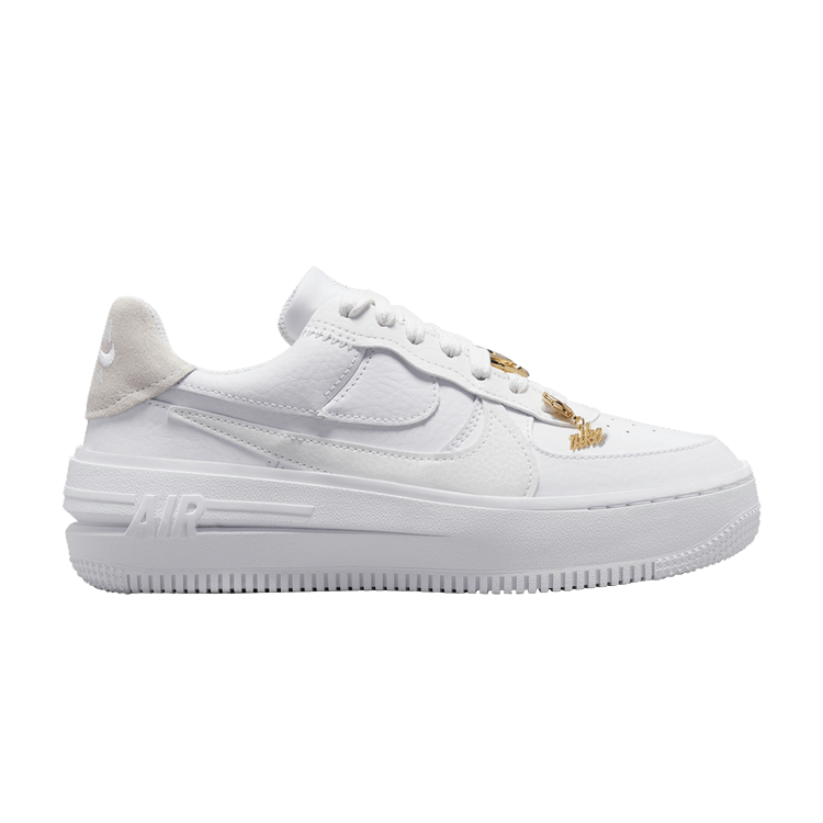 Nike Air Force 1 Low PLT.AF.ORM Bling White Metallic Gold (Women's)