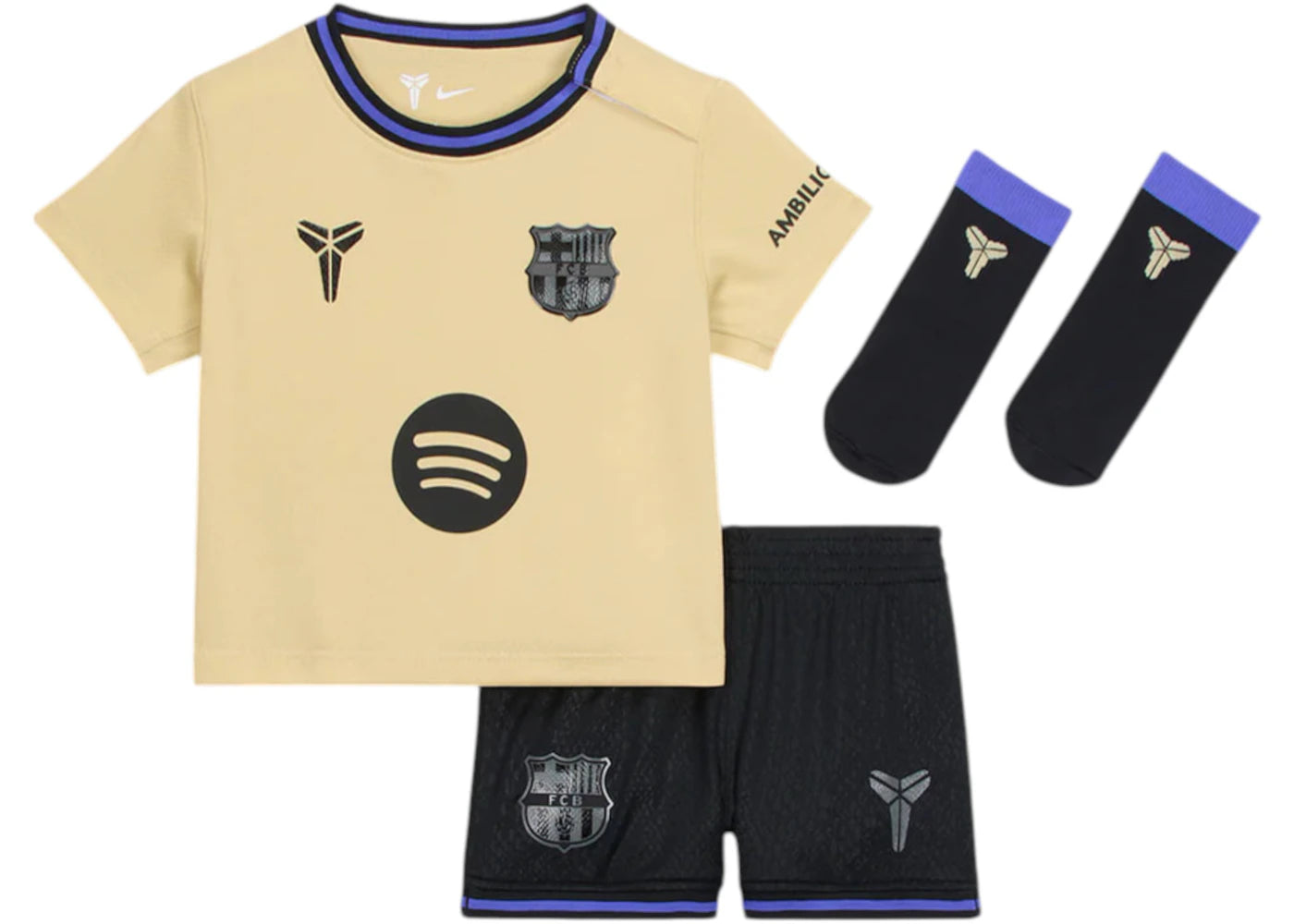 FC Barcelona x Kobe Bryant Baby Away Kit 2025/26 Kit Yellow/Multicolor