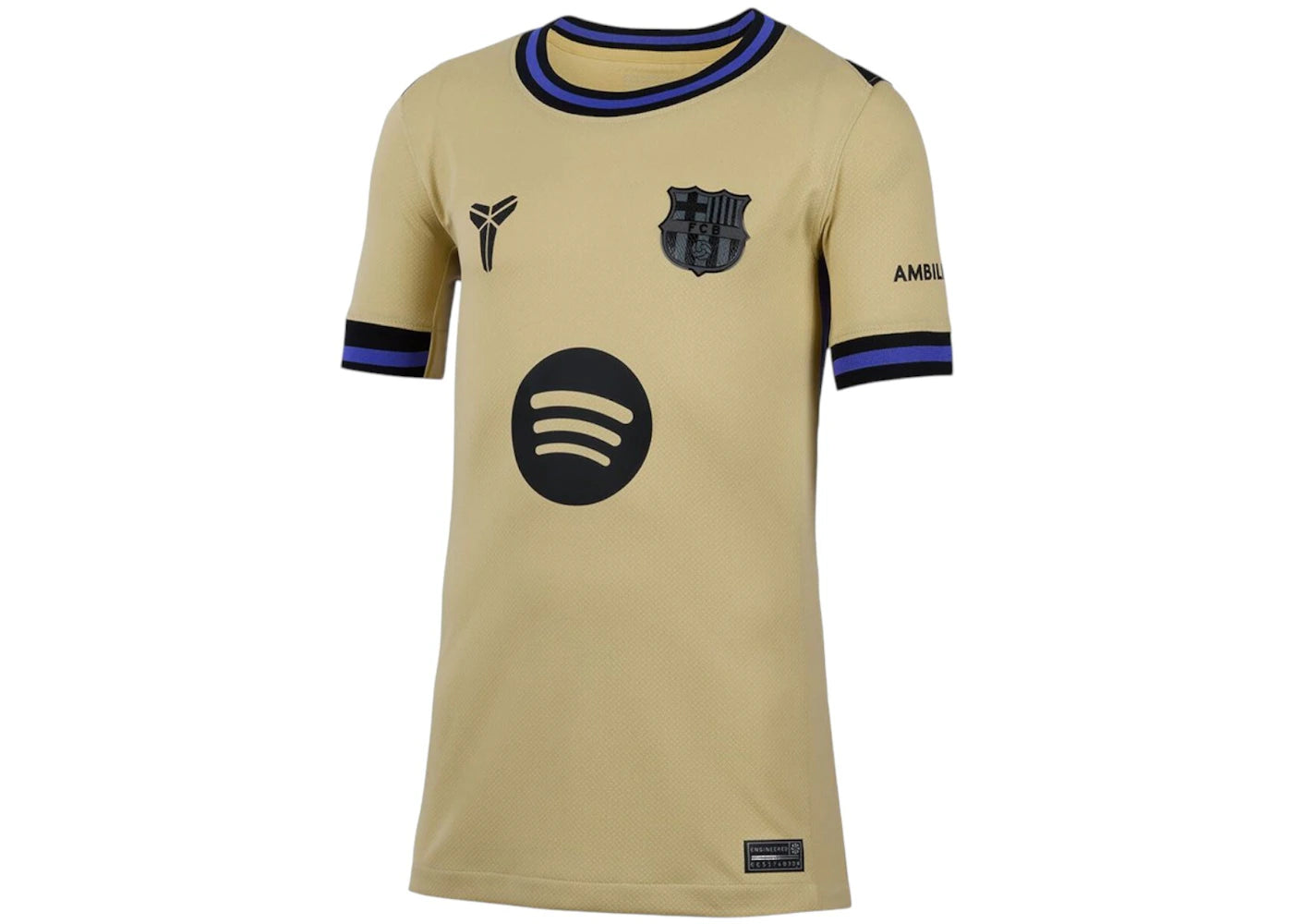 FC Barcelona x Kobe Bryant Kids 2025/26 Stadium Away Replica Jersey Team Gold/Team Gold/Persian