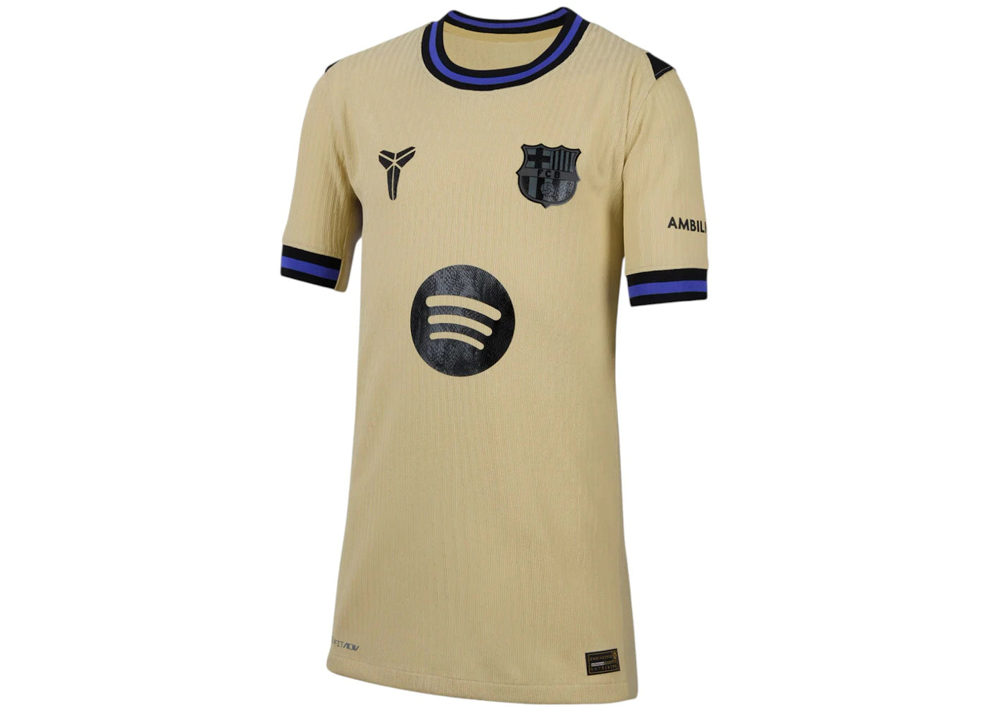 FC Barcelona x Kobe Bryant Kids UCL Away 2025/26 Player's Edition Jersey Yellow
