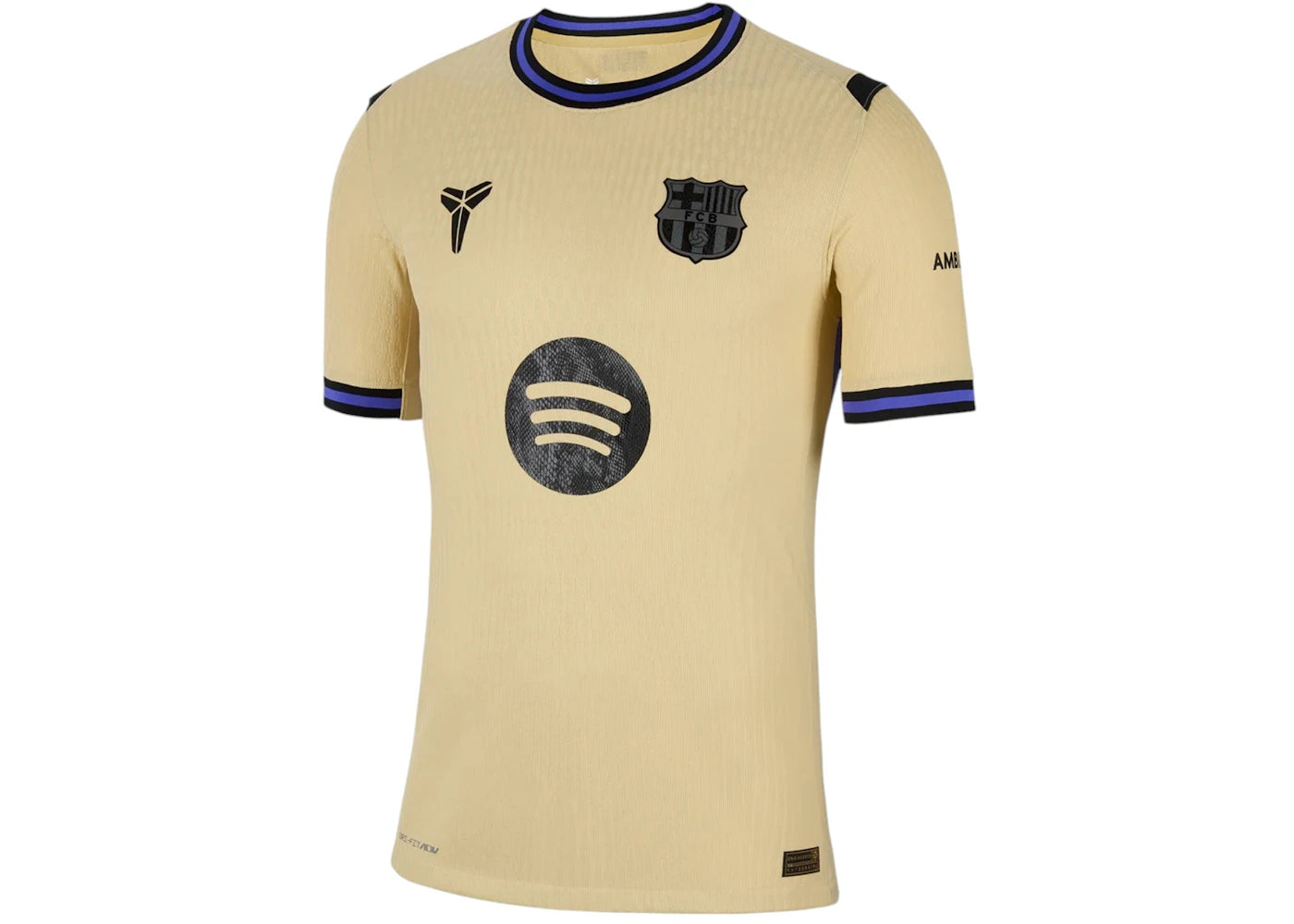 FC Barcelona x Kobe Bryant UCL Away 2025/26 Player's Edition Authentic Jersey Team Gold/Team Gold/Persian
