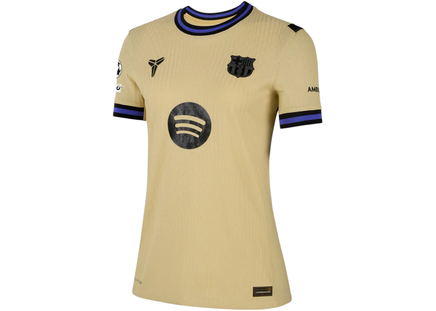 FC Barcelona x Kobe Bryant Women's UCL Away 2025/26 Player's Edition Jersey Yellow