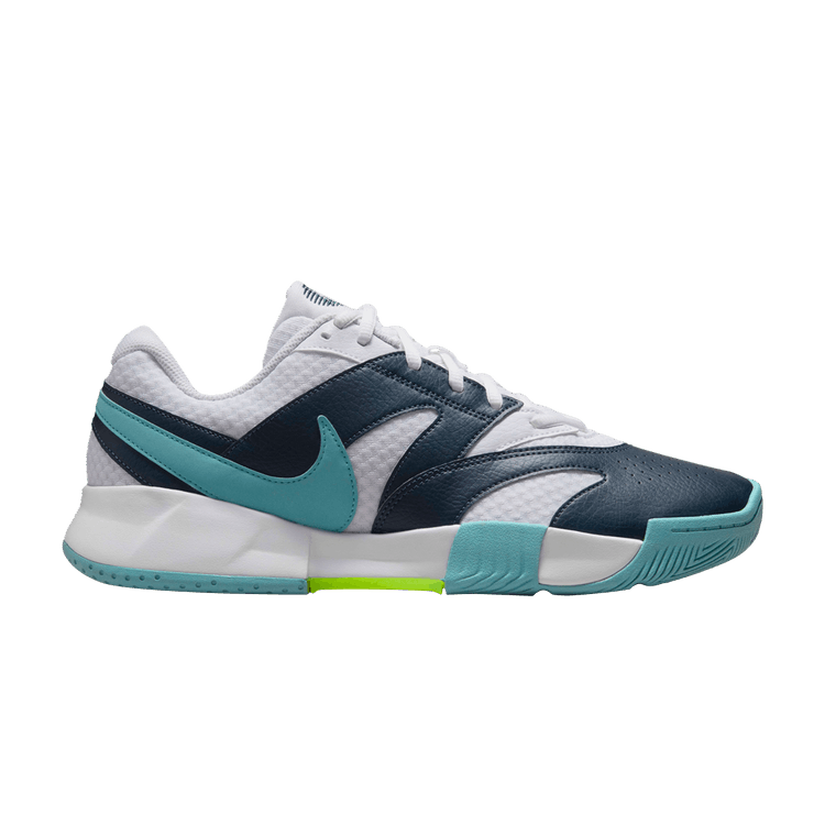 Nike Court Lite 4 White Armory Navy Denim Turquoise Volt