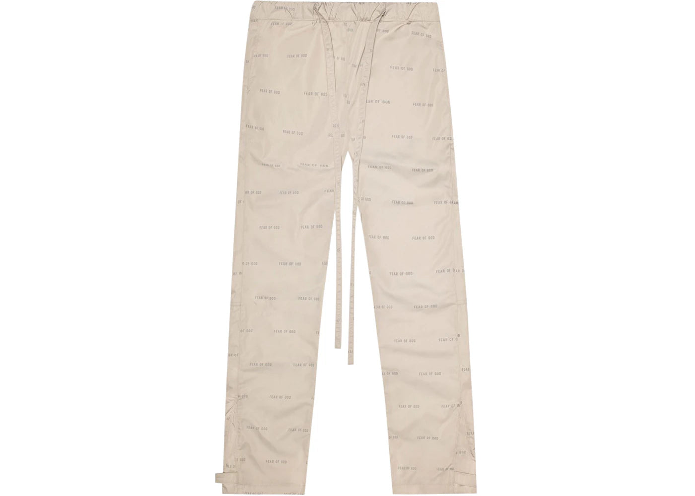 FEAR OF GOD All Over Print Baggy Nylon Pants Bone