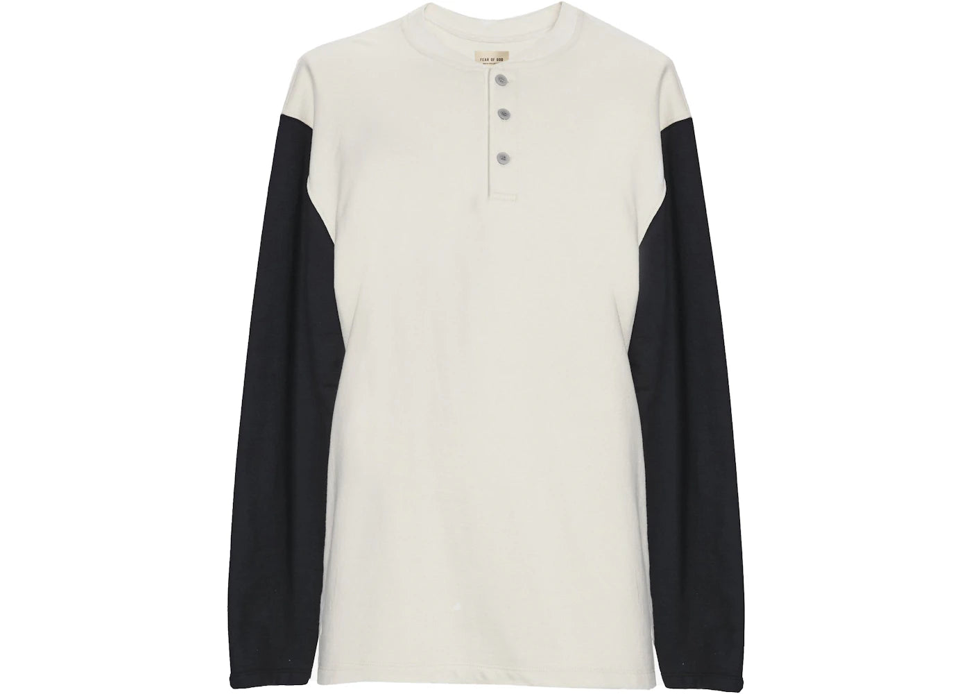 Fear of God L/S Henley T-shirt Cream/Black