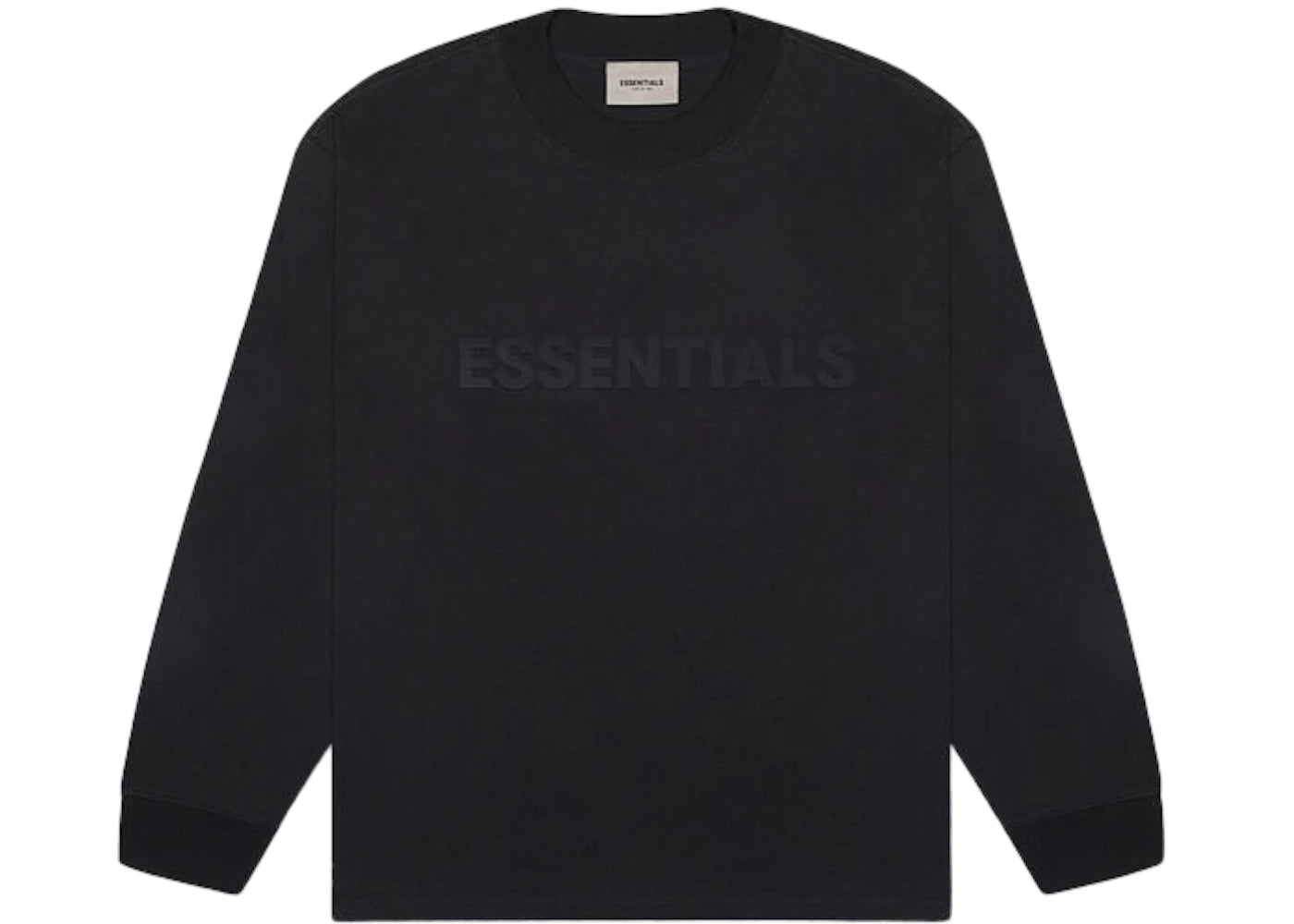 Fear of God Essentials Boxy Long Sleeve T-Shirt Applique Logo Dark Slate/Stretch Limo/Black