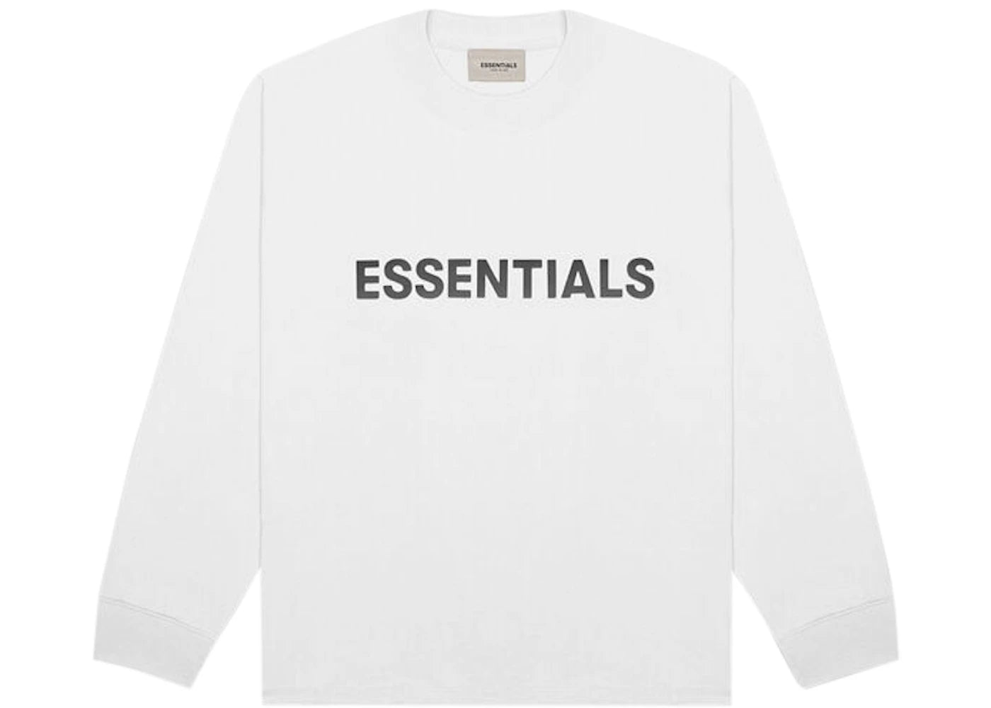 Fear of God Essentials Boxy Long Sleeve T-Shirt Applique Logo White